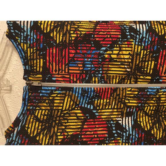 LuLaRoe Dress Mini Women's Large Puff Shoulder Pleated EUC - Picture 5 of 8